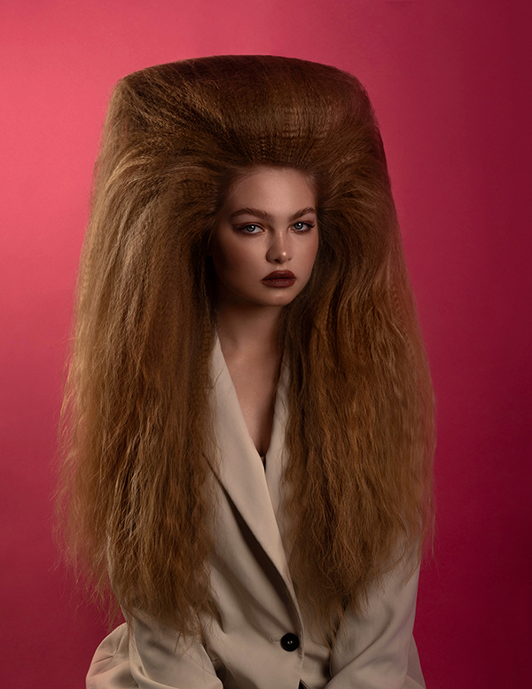 Elizaveta Fogel's hair at master class for hairstylists in Moscow